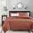Premium Reversible Clay Red Polyester Bedding Sets For Home Comfort