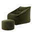 Bean Bag Bazaar Natalia Velvet Armchair Bean Bag and Round Footstool-90562464
