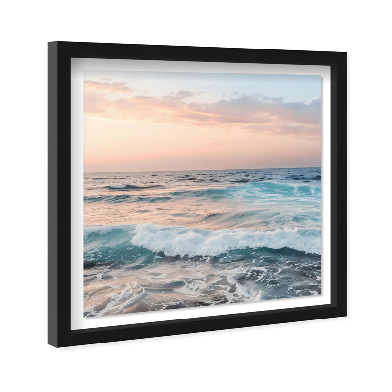 Foamy Surf II Framed Graphic Art, 25.5" H x 25.5" W, Black Shadowbox