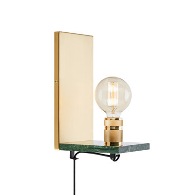 Lakey Marble Plug-in Armed Sconce