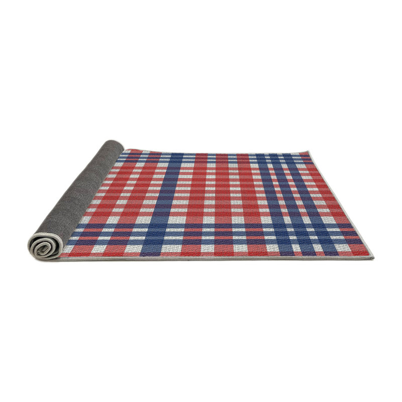 Tapis bleu / rouge Williamston, Rond 3 pi