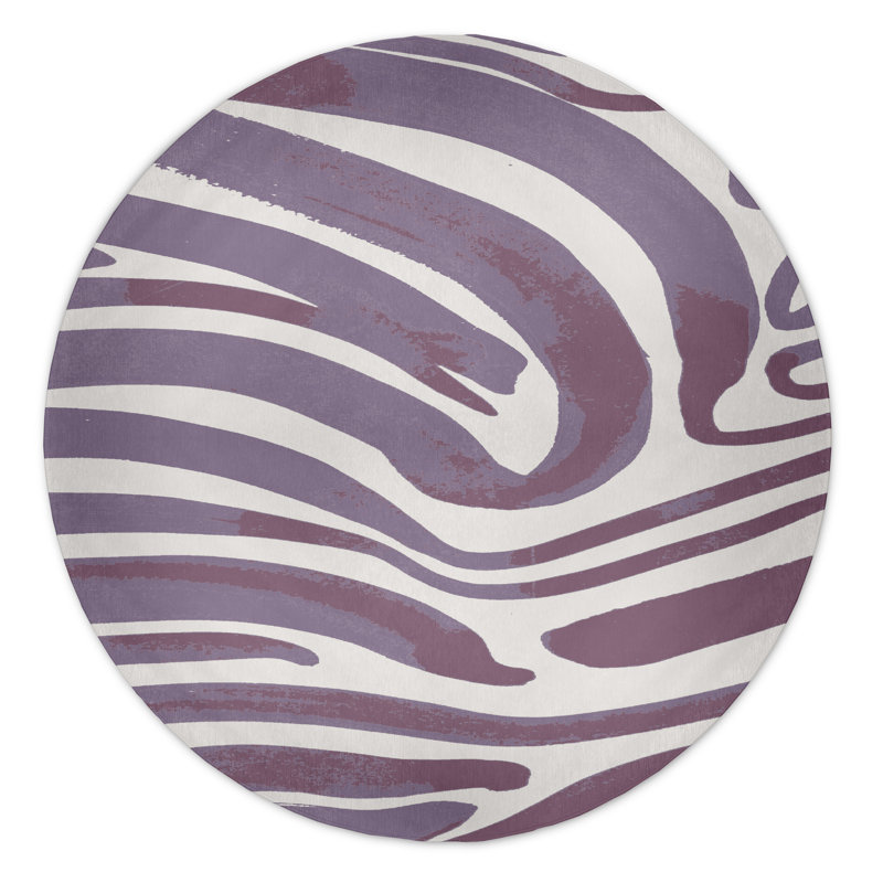 Almere Chenille Animal Print Indoor Rug, Round 5'