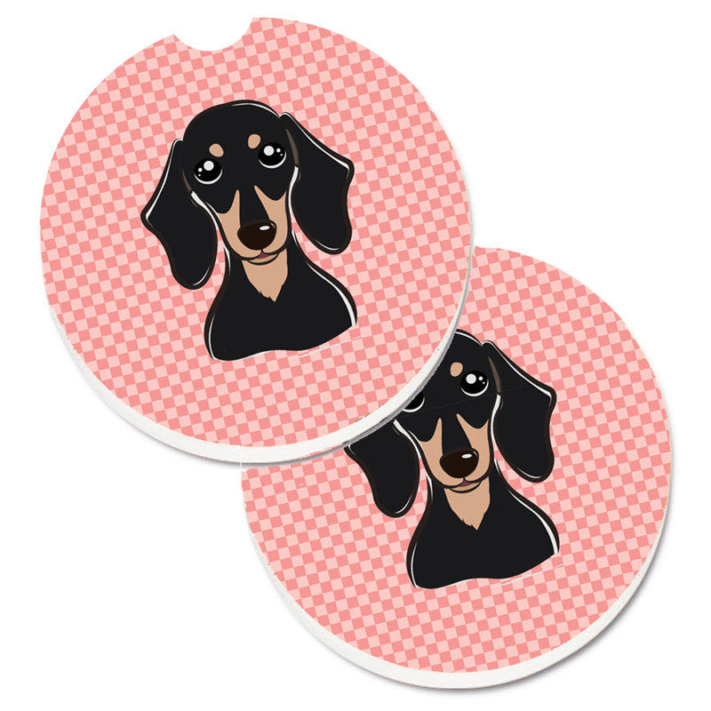 Sous-verre Retriever, Rose, Teckel à poil court