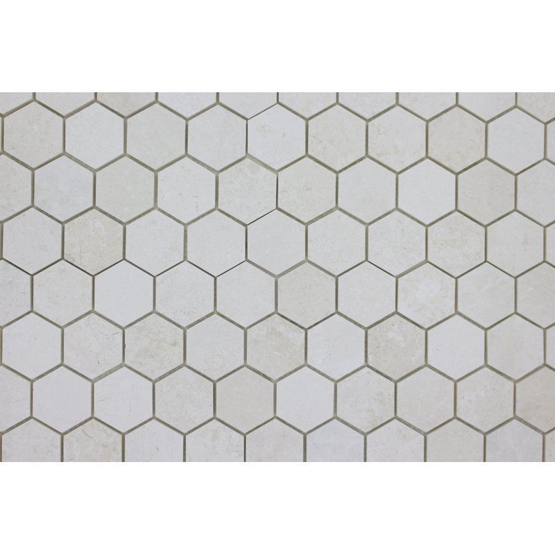 2" x 4" Marble Honeycomb Mosaic Wall & Floor Tile