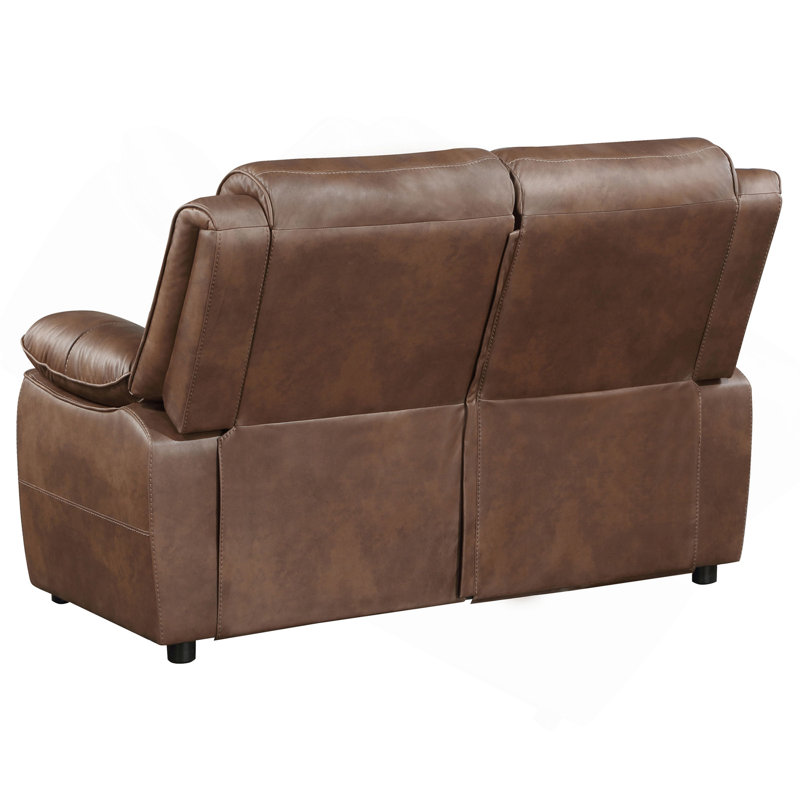 Worthington Dark Brown Padded Arm Loveseat