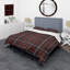 Tartan à carreaux noir et rouge - Ensemble de housse de couette abstrait - Microfibre de polyester