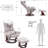 Grygorij Swivel Recliner Chair with Ottoman, and Vibration Massage-750225648