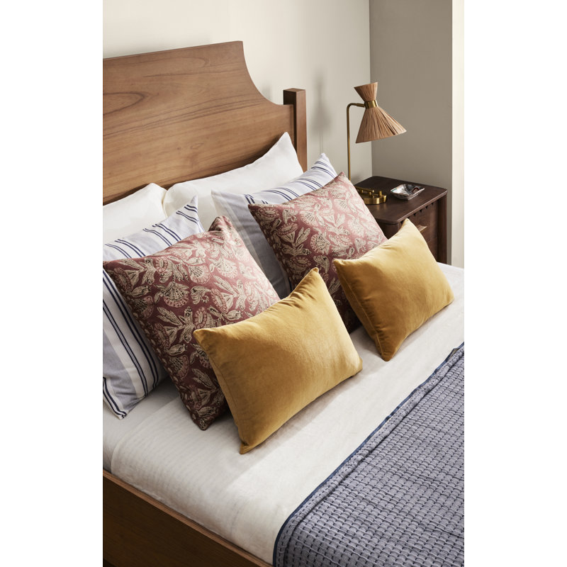 Edan Reversible Throw Pillow, Gold, Polyester/Polyfill, 13"H x 21"W