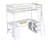 Full Size Loft Bed with U-shaped Desk, Drawers and Storage Shelves,-114670671-112681432
