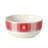 Martha Stewart 12 Piece Plaid Decorated Round Stoneware Dinnerware Set in Red and White