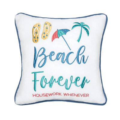 Beach Forever Petite Size Accent Throw Pillow