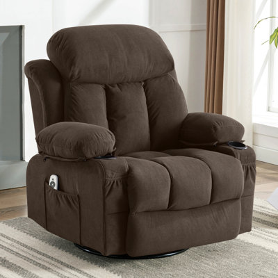 Canapé inclinable et chauffant, avec port USB et 2 porte-gobelets dans les poches latérales