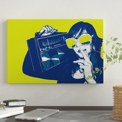 « boombox joint jaune », reproduction d’impression sur toile
