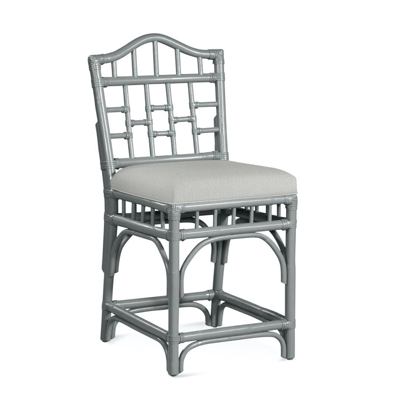 Tabouret de comptoir 24 po Chippendale, Performance Crypton bleu marine; 0822-61, Nickel