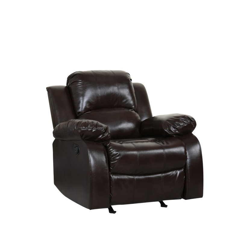 Aprilette Lift Assist Recliner, Brown Faux Leather