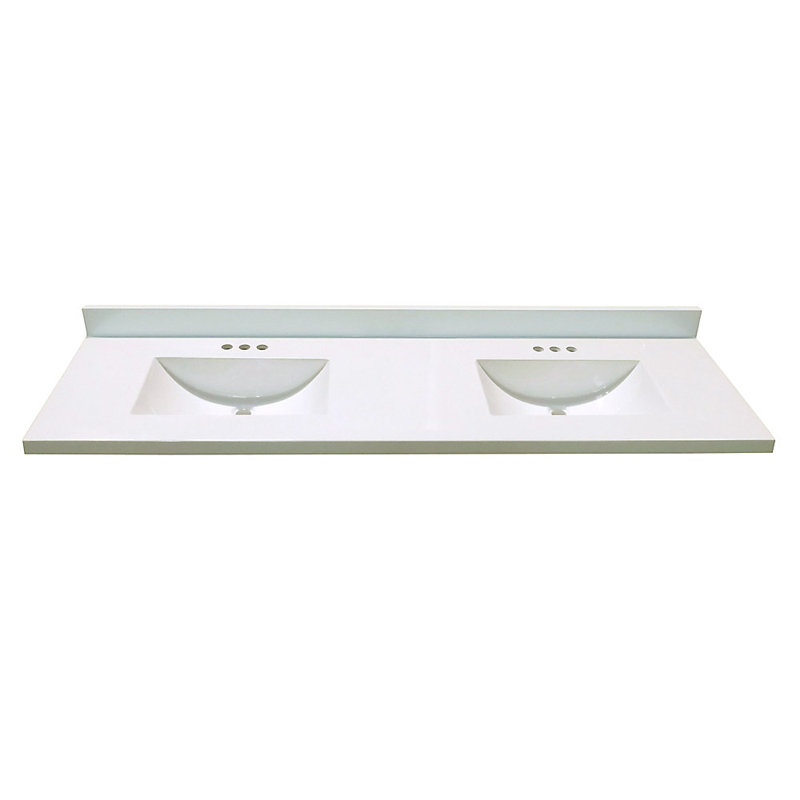 Plateau de meuble-lavabo double 73 po MagickWoods