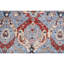 High-Quality Hand-Knotted Blue And Rust Area Rug