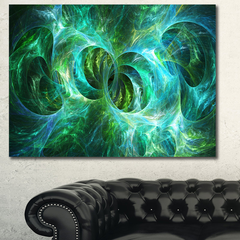 « blue fractal ornemented », impression sur toile tendue, H 30 po x l 40 po x P 1 po