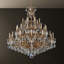 Sophia 35 Light 55in x 63in Chandelier in Parchment Gold with Clear Heritage Handcut Crystals-335945302