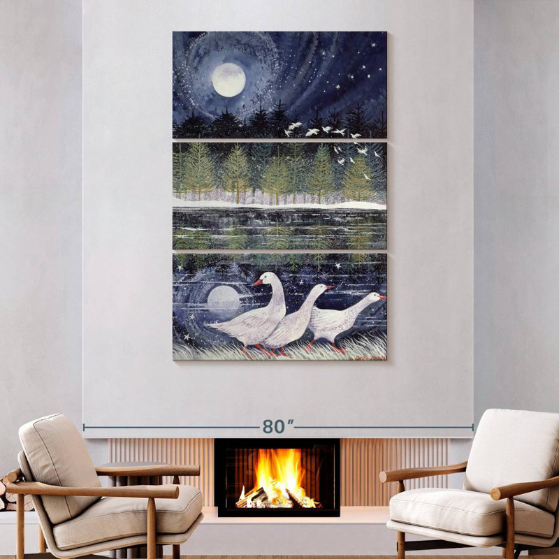Brampt Snow Geese, 74" H x 48" W