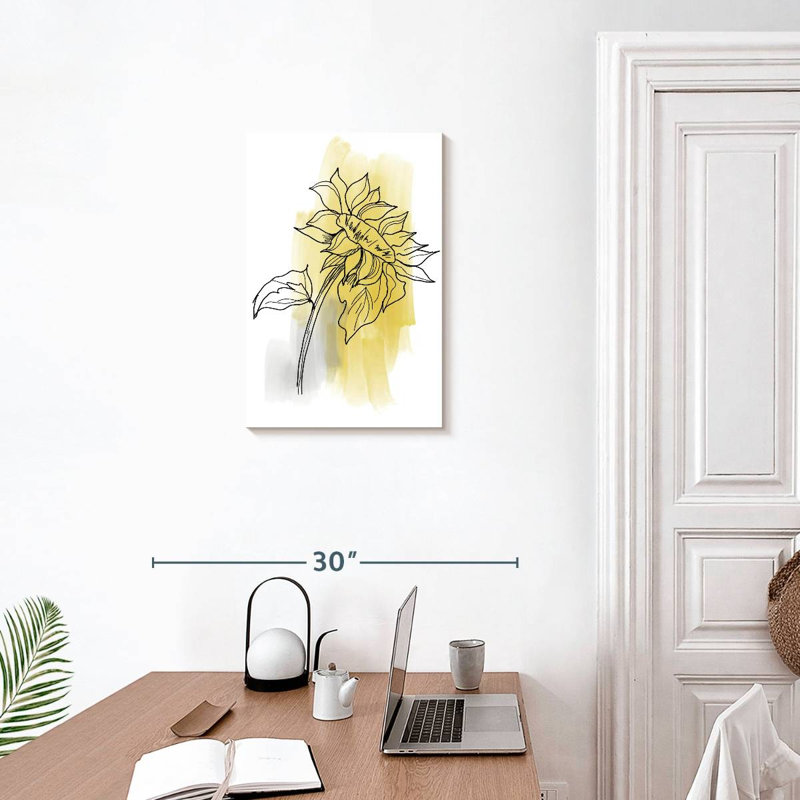 Harnek botanique en gris I, H 24 po x l 16 po