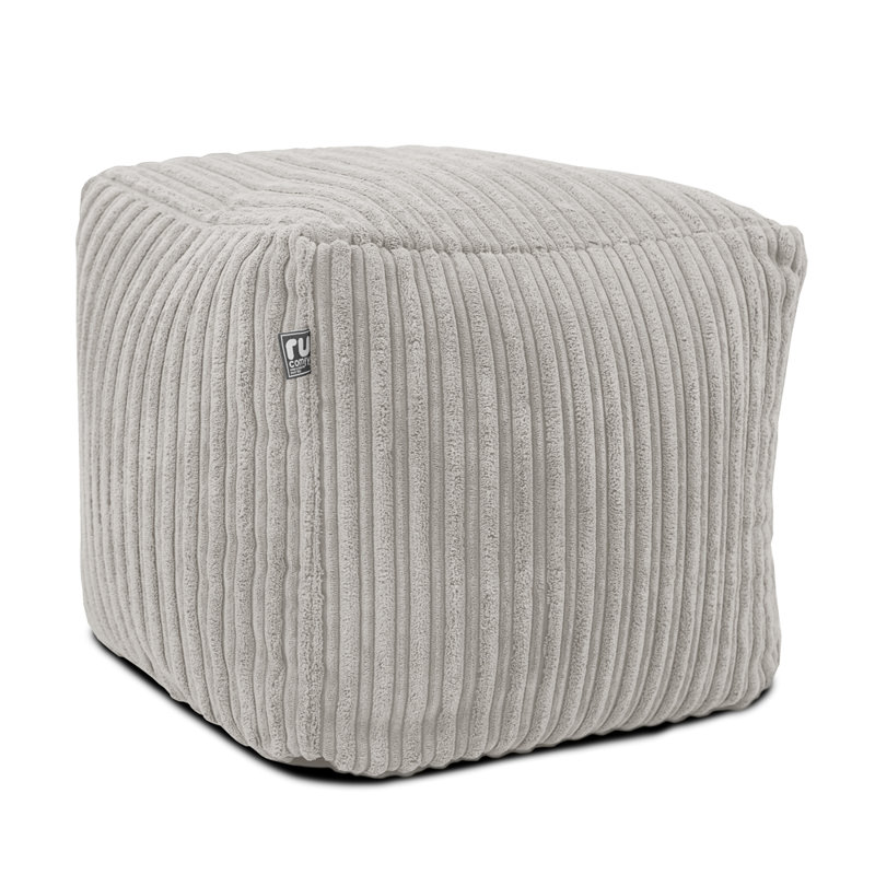 rucomfy Beanbags Corduroy Cube Footstool Bean Bag. Home Decor Accessories for Living Room, Lounge and Bedroom. Modern Furniture Square Pouffe. Machine Washable. 38 x 38 x 38cm
