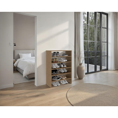 FM FURNITURE Orion Modern Shoe Rack Functional Design for Bedroom and Entryway