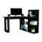 Masai Writing Computer Desk, Five Open Shelves-75264441