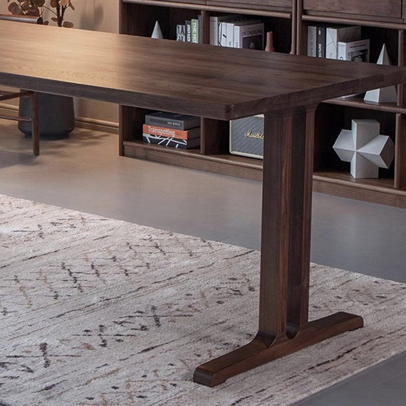 Bureau d'écriture et bureau en bois de frêne massif, H 29,52 po x l 62,99 po x P 27,55 po
