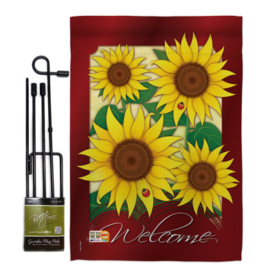 Double Sided 18.5'' H x 13'' W Polyester Flag Set