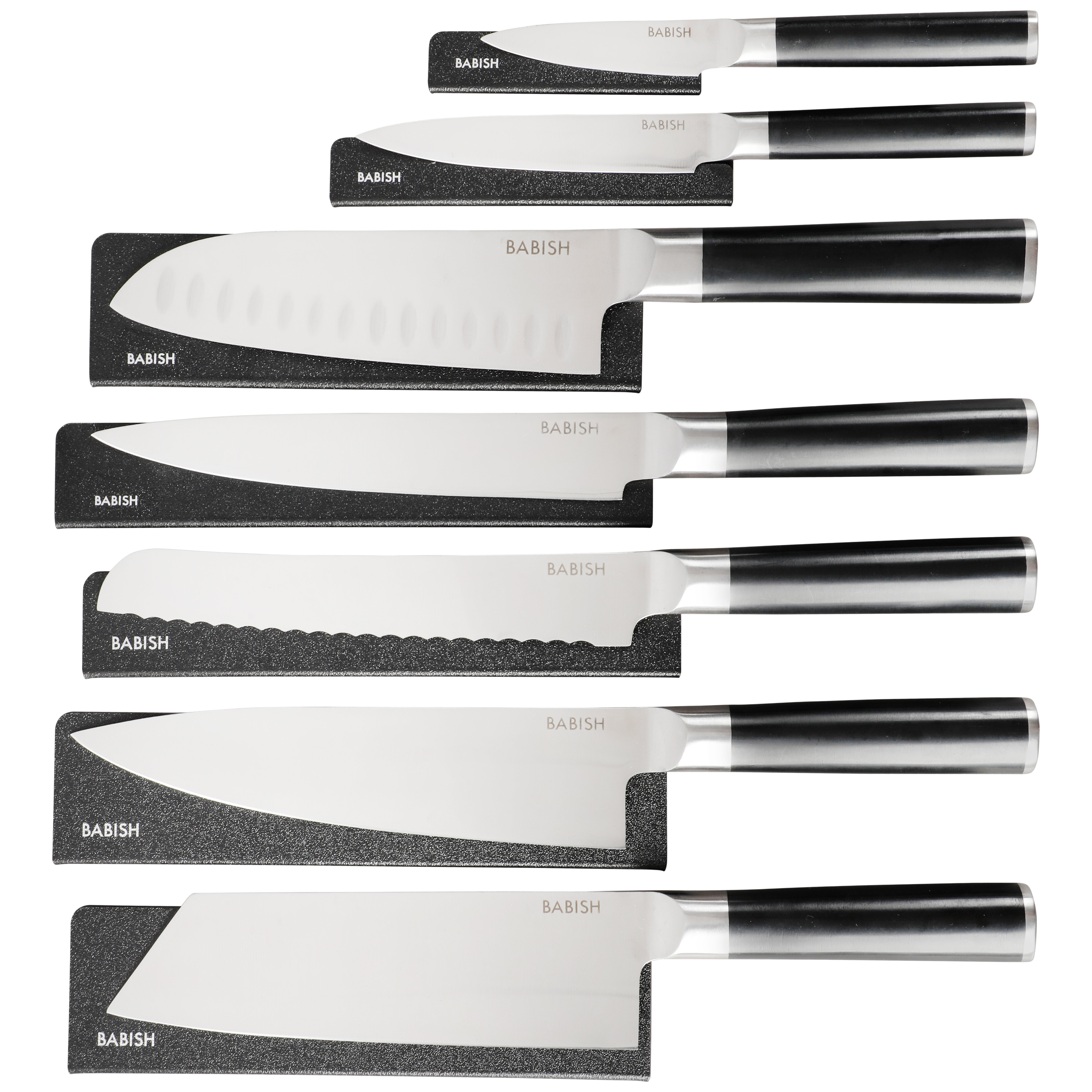 Babish 6.5 German Steel, Santoku Knife, Stainless Steel 