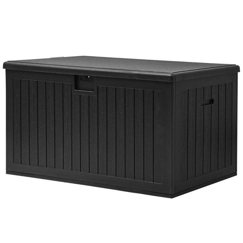 Balconera 137.9cm W 567.8L Lockable Deck Box, Black