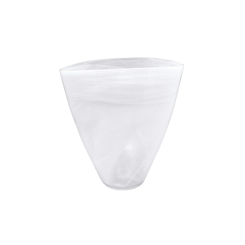 White Alabaster Glass Table Vase