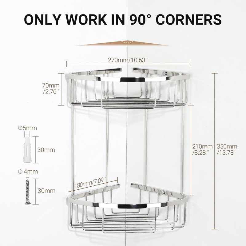 Stainless Steel Wall Bathroom Shelves