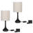 Bedside Table Lamps Line Fabric Lampshade Metal Lamp Base-1261140609-1261140613-1228552050