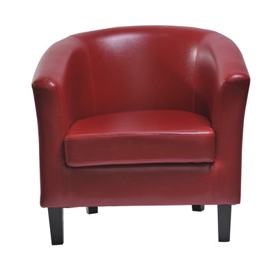 Isadora Faux Leather Barrel Chair