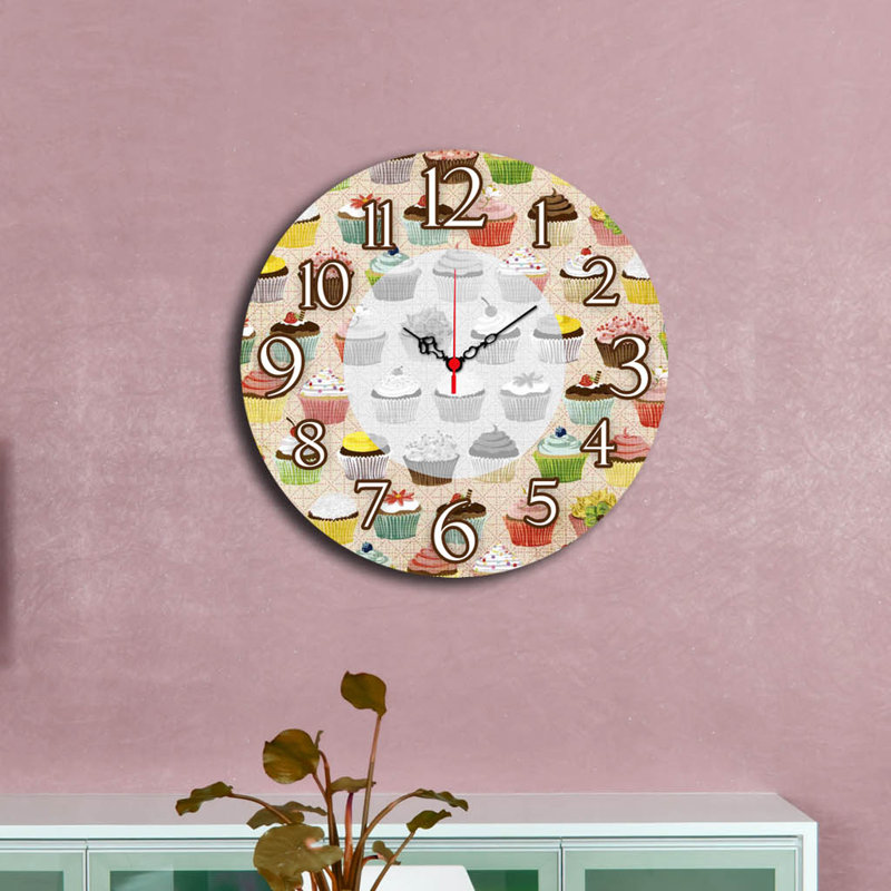 Horloge murale élégante Elegant, 15,7 po de diamètre | 100% panneau de fibres à densité moyenne avec une épaisseur de 0,2 po | Décoration élégante pour le salon, le bureau et la chambre à coucher | Design moderne, parfait pour l'élégance et la