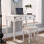 Bureau rectangulaire blanc en bois massif avec 2 tiroirs-1230762219-1230762217