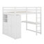Lit mezzanine double avec bureau, tablettes et tiroirs-108395845