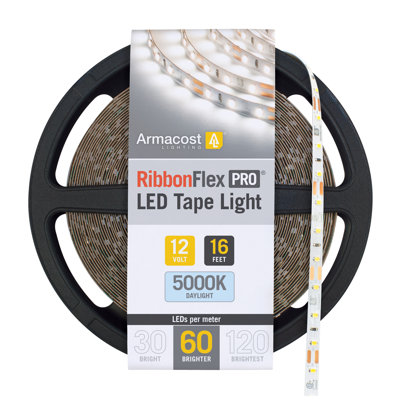 RibbonFlex Pro, 12V, 5000K, 60LEDs/M, IP20, 5M Under Cabinet Strip Light