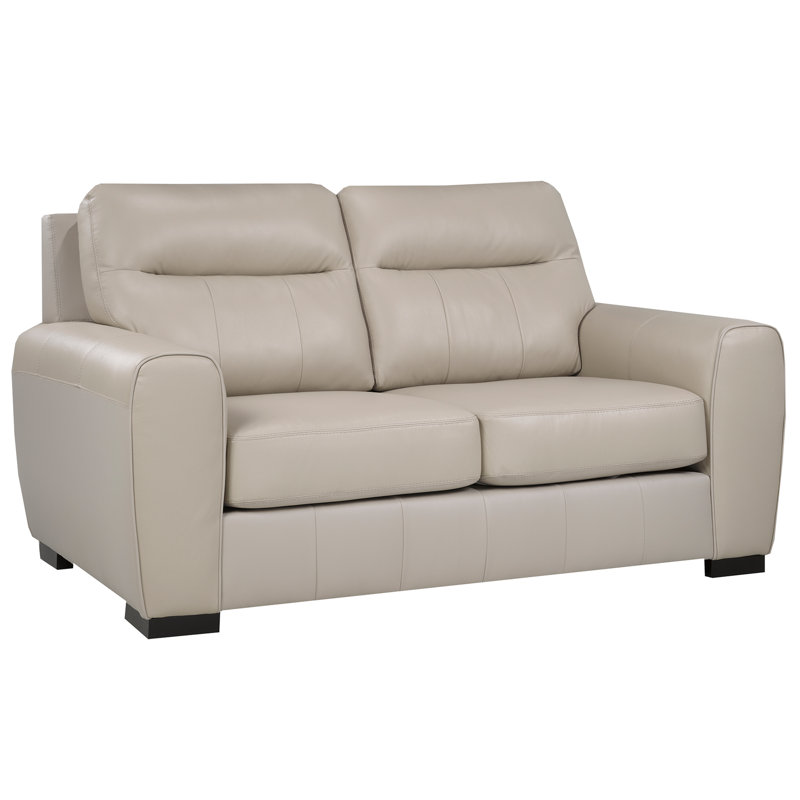 Barton Leather Sofa, Taupe, 2, 37" H x 65" W x 37" D