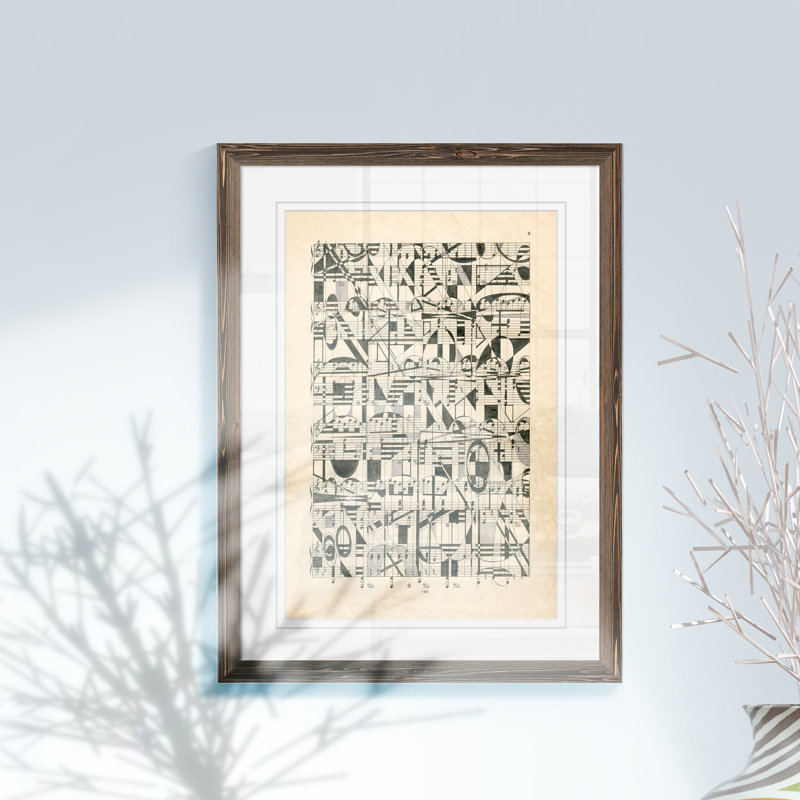 "Graphic Notes" par Paul Cezanne - reproduction d'art encadrée, Impression encadrée espresso, H 44 po x l 32 po x P 1,25 po