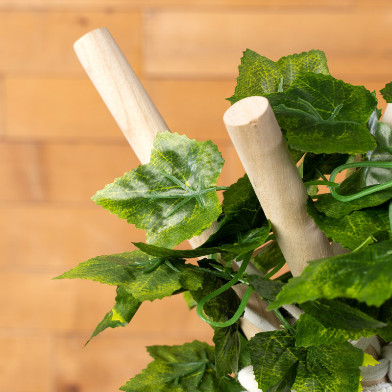 Guirlande à feuilles de raisins en soie artificielles 7 pi 6 po