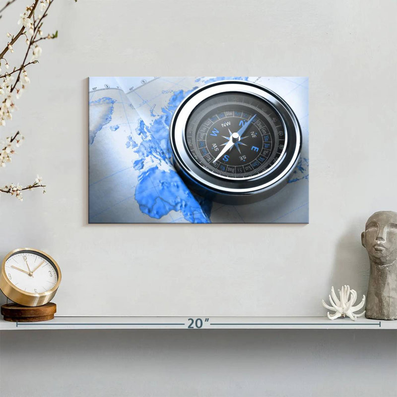 Aletra Modern Compass, 8" H x 12" W