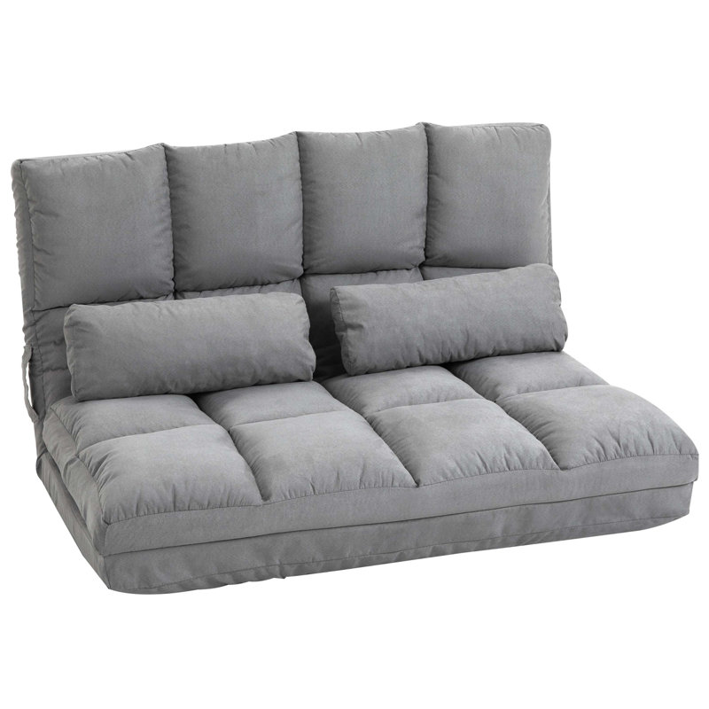 Kinta Full / Double Upholstered Convertible Sofa, 23.5" H x 51.3" W x 28.8" D, Beige Polyester