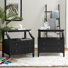 Areebe Transitional 30''W 2-Drawer Nightstand with Pull Out Tray and Charging Station