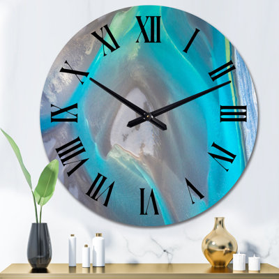Aerial View of Glacier Rivers Iceland I - Traditional Wall Clock