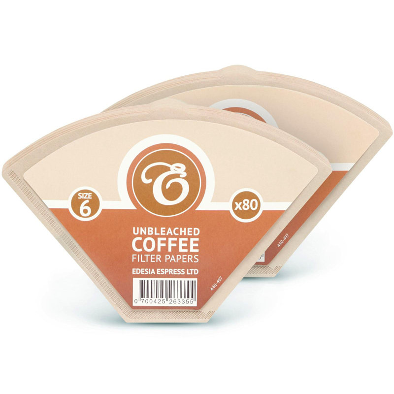160 Size 6 Brown Coffee Filter Paper Cones – Commercial Use