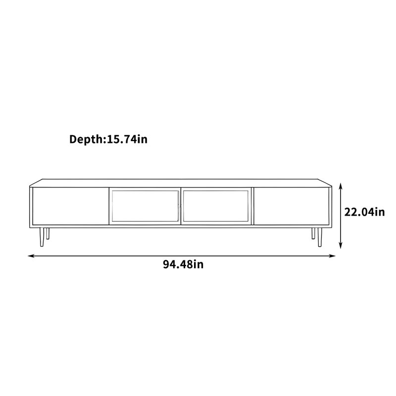 Osten, 22.04"H x 94.48"L x 15.74"W