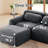 80.3" L-Shaped 2-Seater Sofa with Ottoman-1815100770